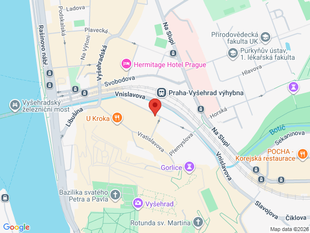 Google map: Neklanova 18, Praha 2